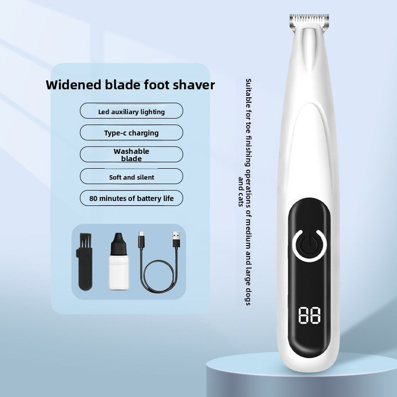Rechargeable Pet Hair Trimmer with LED Light