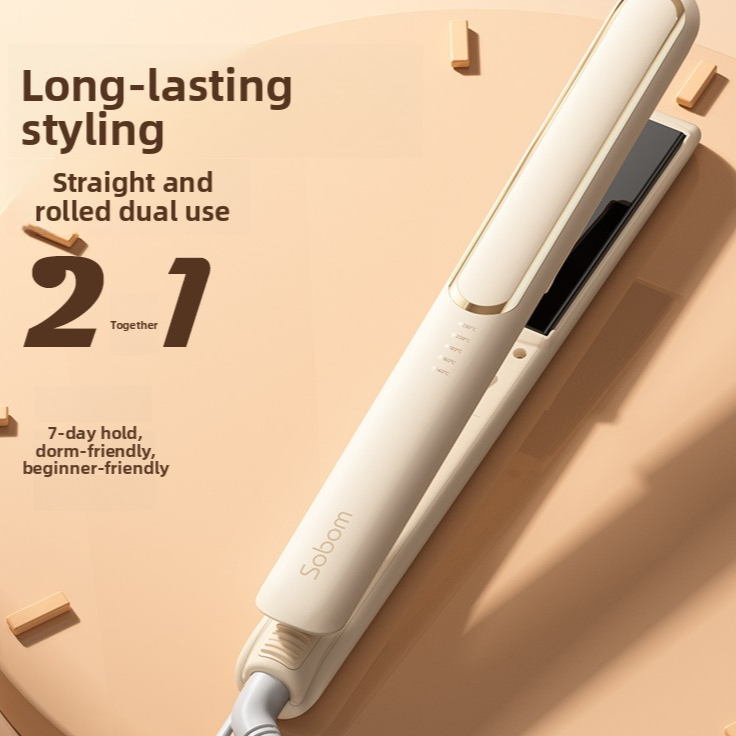 Mini Hair Straightener Curling Iron with Dual Voltage