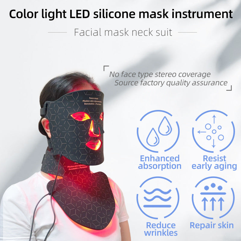 Silicone LED Facial Mask Device