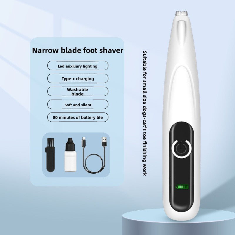 Rechargeable Pet Hair Trimmer with LED Light