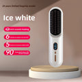 Wireless negative ion hair straightener