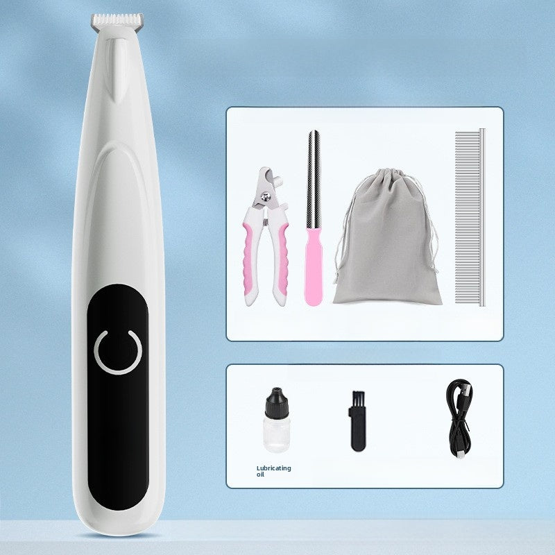 Rechargeable Pet Hair Trimmer with LED Light