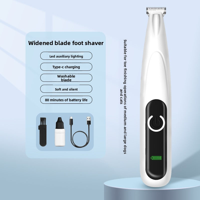 Rechargeable Pet Hair Trimmer with LED Light