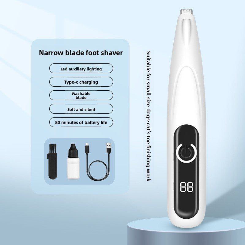 Rechargeable Pet Hair Trimmer with LED Light
