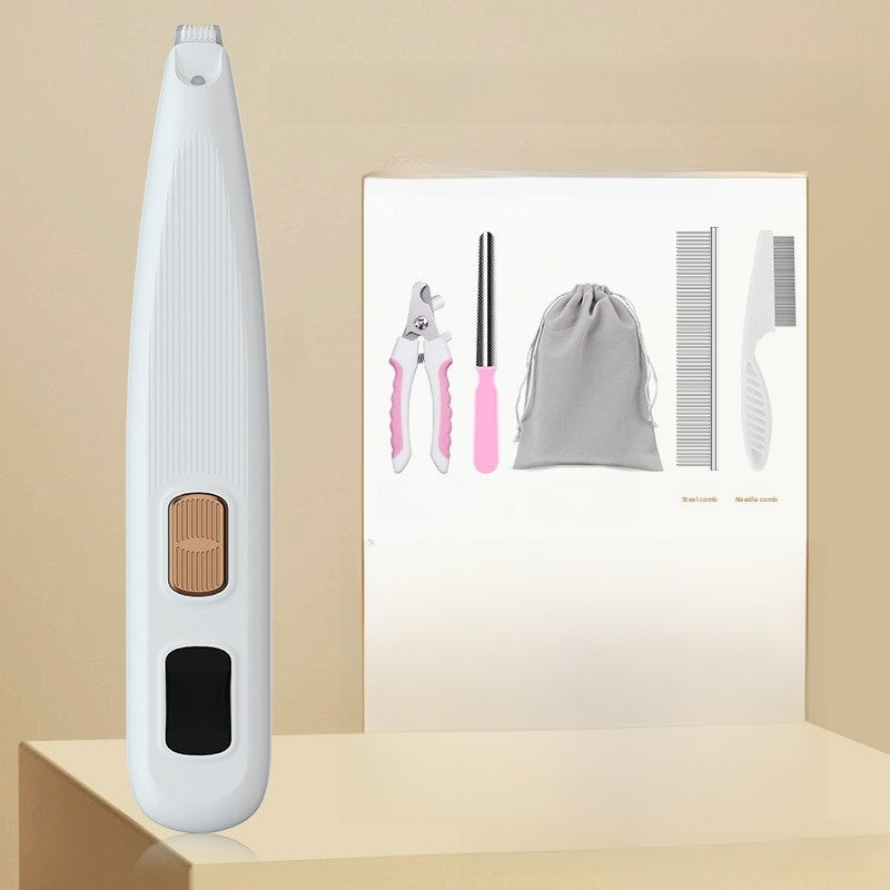 Rechargeable Pet Hair Trimmer with LED Light